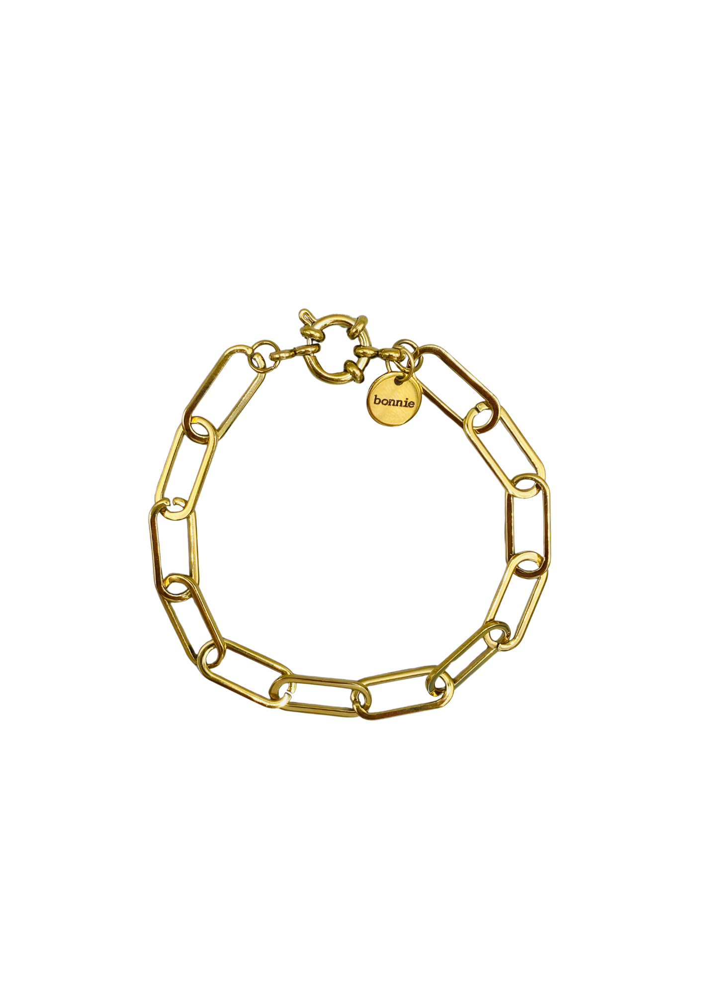 Boyfriend bracelet ~ 18K gold plated stainless steel