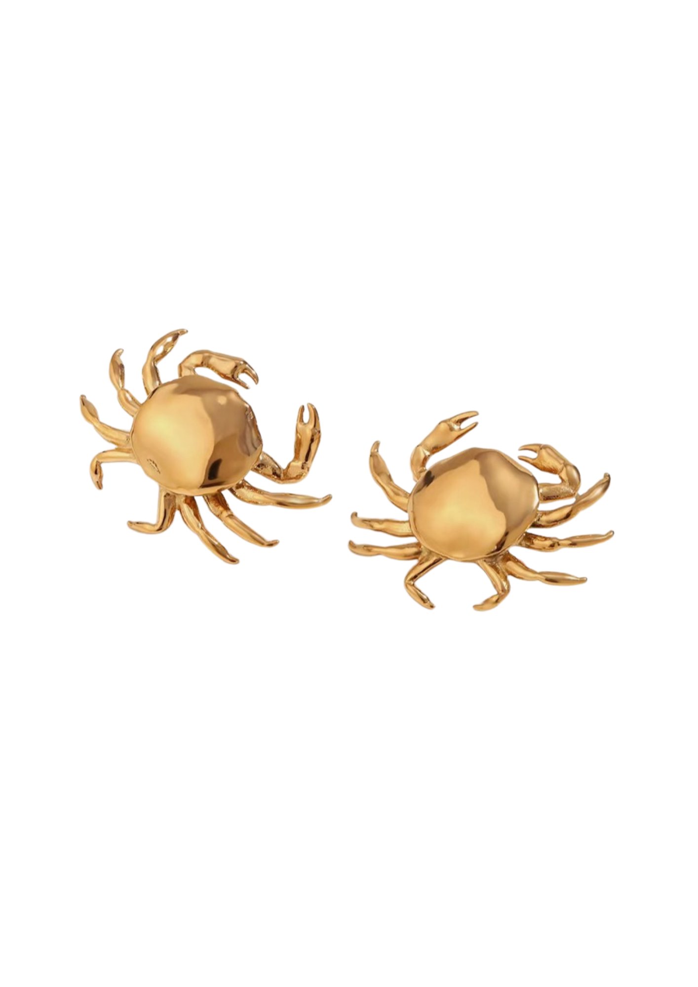 Golden Crab Earrings ~ 2 pc