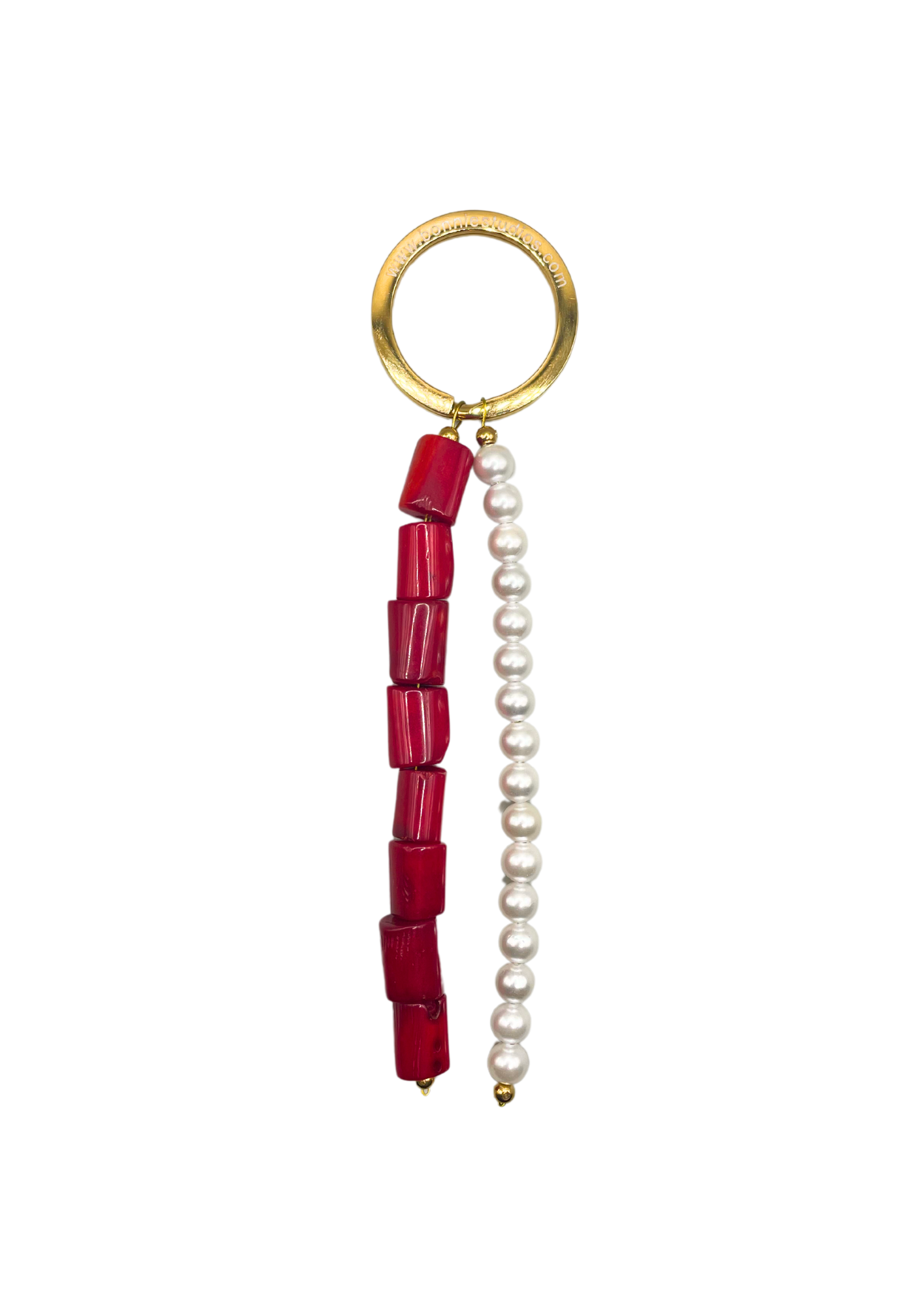 Coral ~ Pearl Key Chain