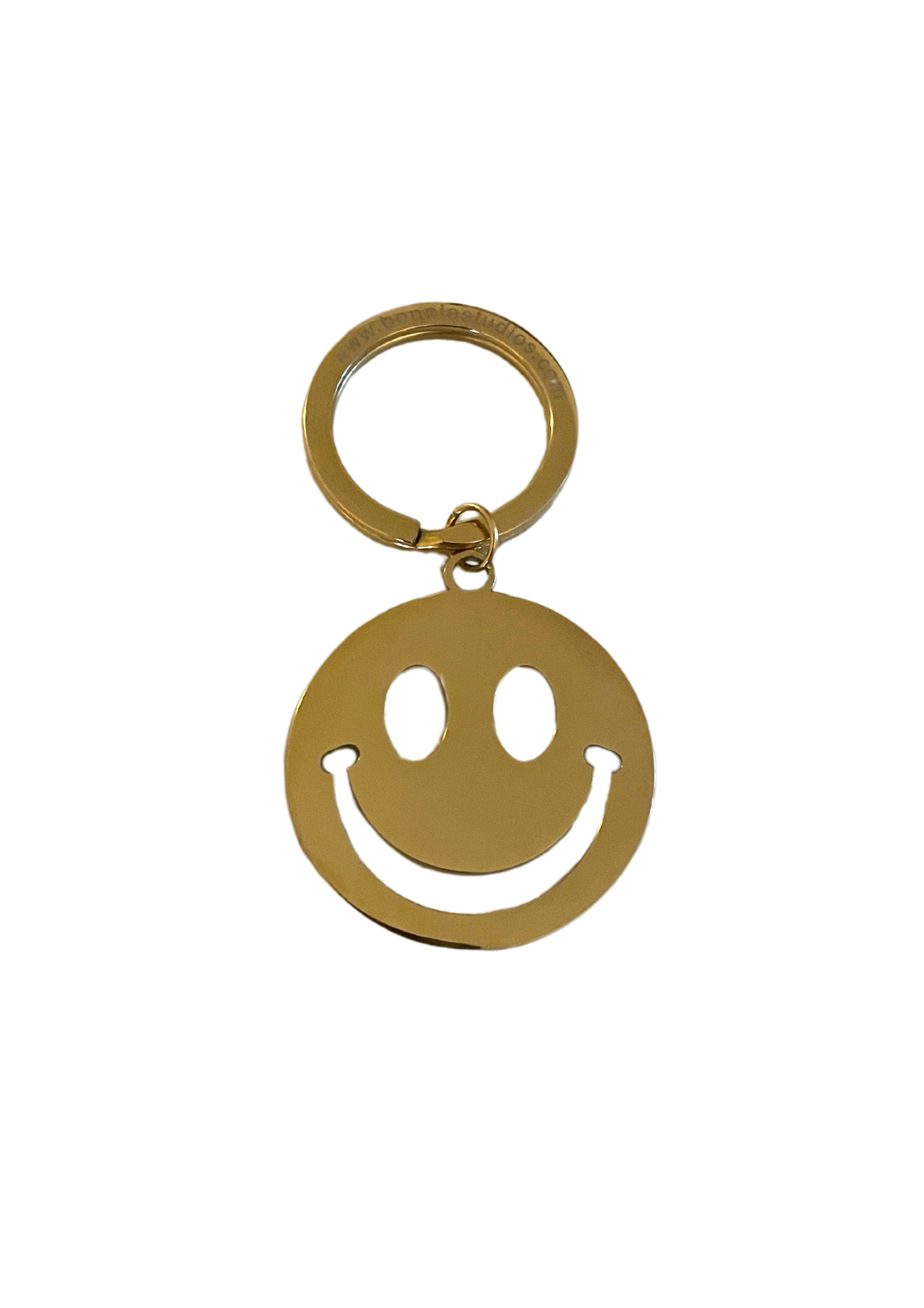 Smiley Gold Key Chain